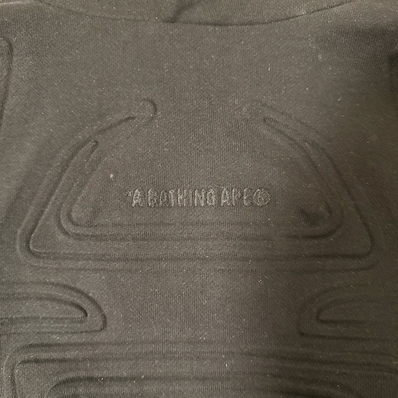 A bathing ape Bape padded shark cropped fit pullover black hoodie - Picture 4 of 16